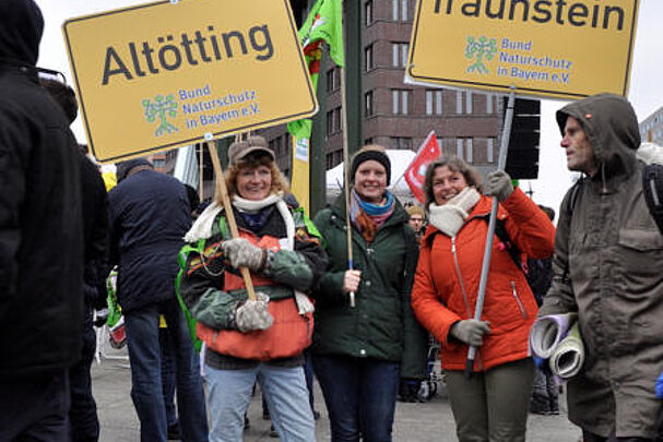 Bund Naturschutz Traunstein bei der Agrardemo "Wir haben es satt" in Berlin