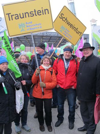 BUND Naturschutz Traunstein bei der Agrardemo 2016 in Berlin