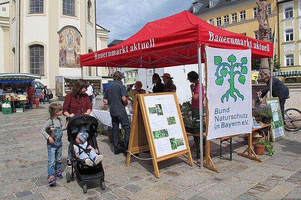 BUND Naturschutz Traunstein - Wildkräuter-Infostand