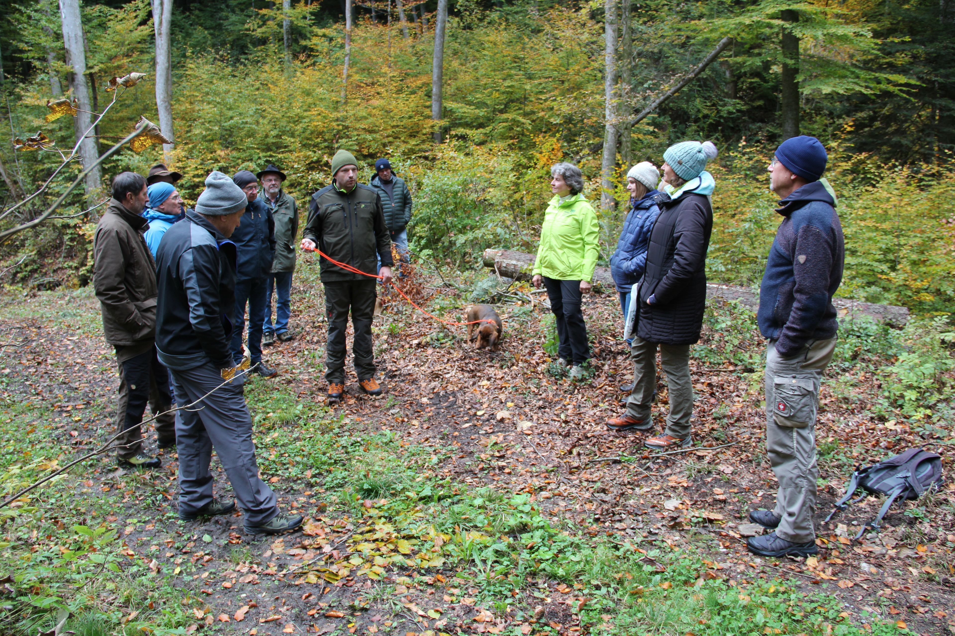 Foto: BN Kreisgruppe - Waldbegang Wonneberg Teilnehmer*innen des Waldbegangs in Wonneberg