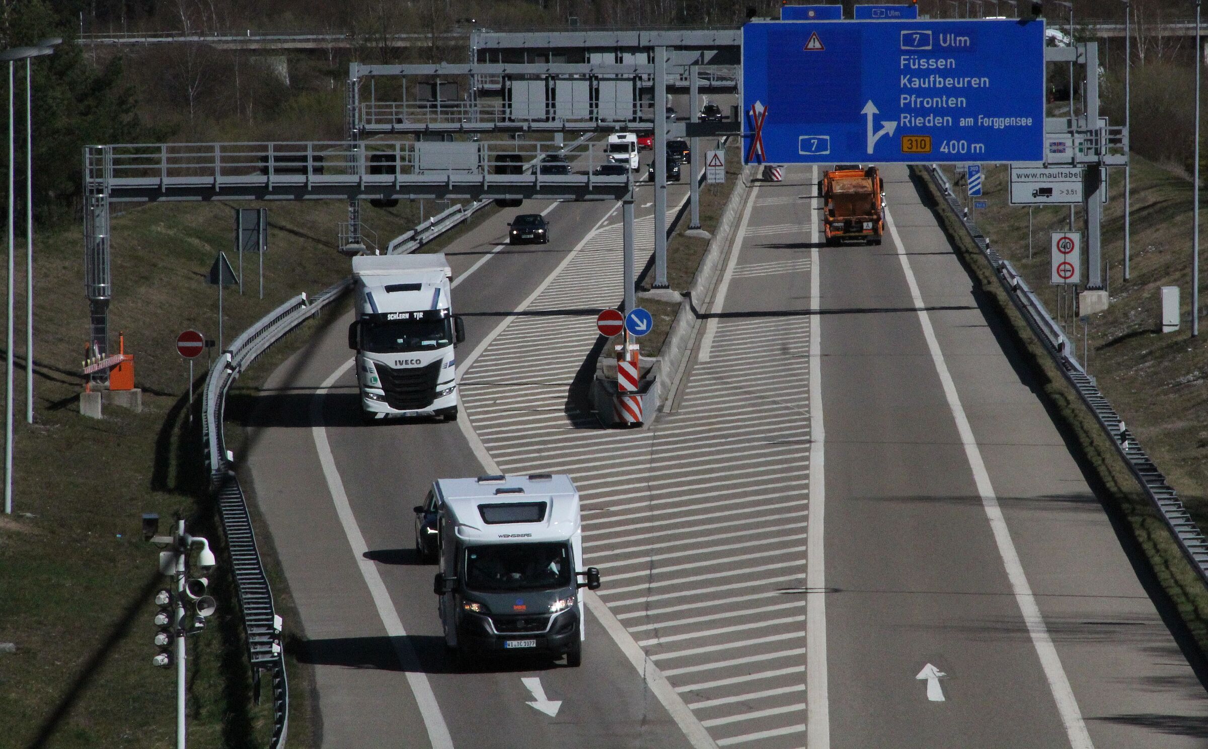 Autobahn A7 Füssen - Grenze