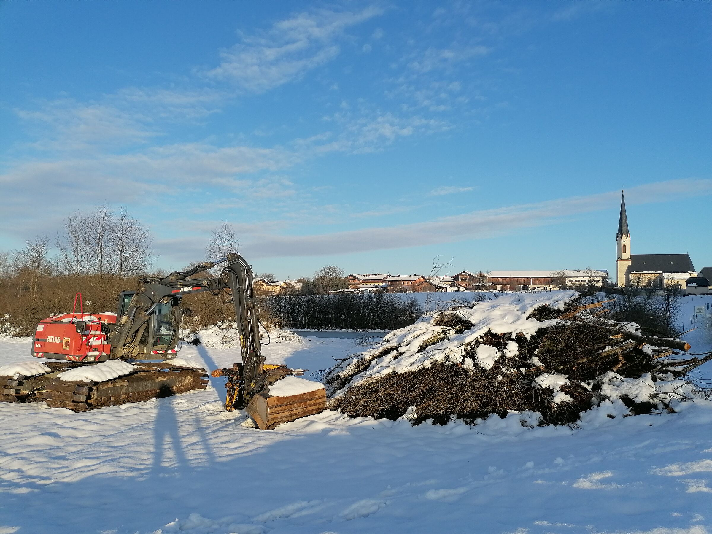 Amphibienbiotop im Winter