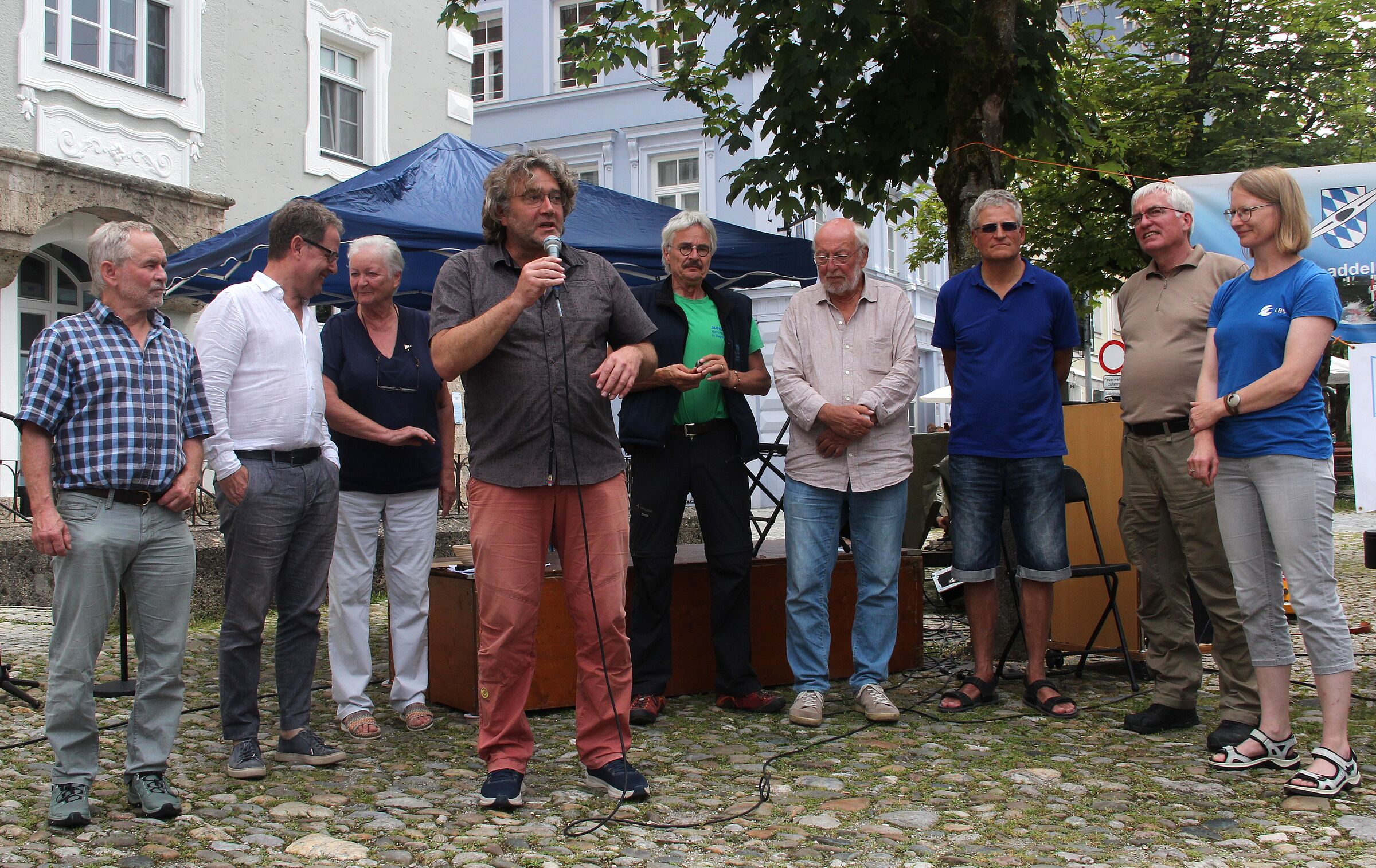 Podiumsdiskussion an der Salzachdemo